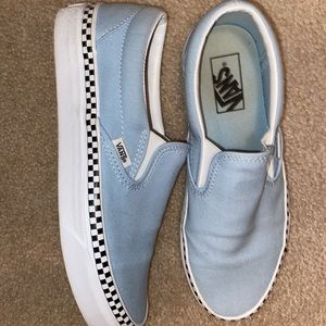 Blue slip on vans